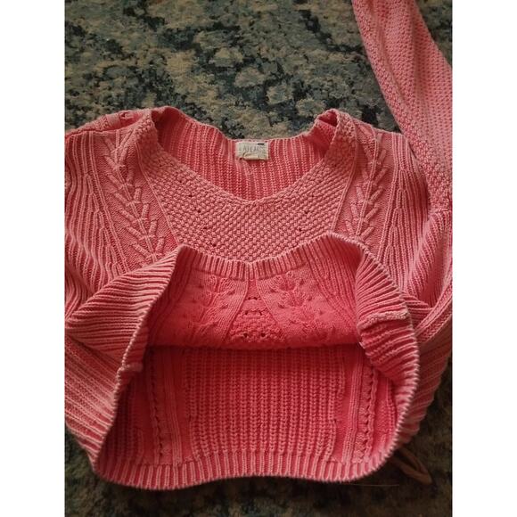 L.A. Hearts Women's Girls Sweater crop top Long Sleeve Knit Pink/Orange Size M - Picture 5 of 13